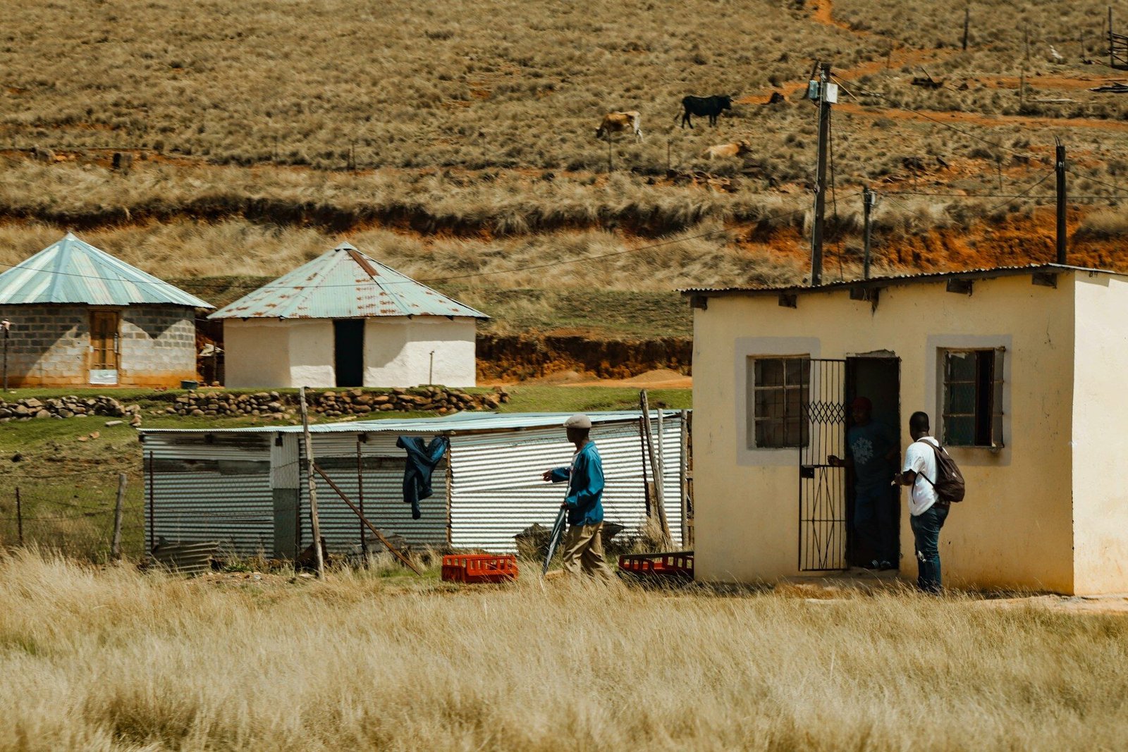 Solar-powered building in a rural community